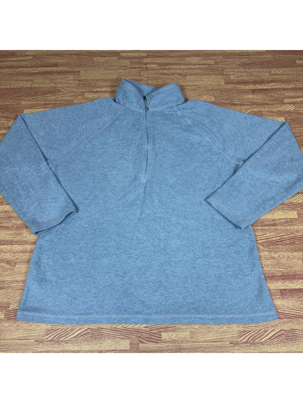 Eddie Bauer Light Blue Quarter Zip Fleece Pullover